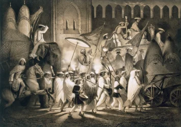 Delhi: Gefolge und Gefolge des Großen Moguls, veröffentlicht 1858