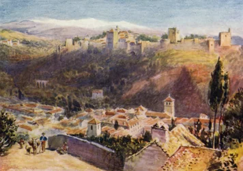 Granada, Gesamtansicht der Alhambra