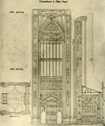 Architektonische Zeichnung: Abteil der Anti-Kapelle, 1833-1834, 1906