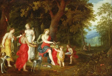 Diana und ihre Jungfrauen nach der Jagd, 1626