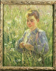 Junge auf der Wiese