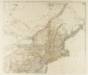 Karte der Vereinigten Staaten von Nordamerika