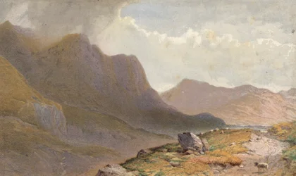 Szene zwischen Capel Curig und Llyn Ogwen, am Kopf von Nant Ffrancon, Nordwales
