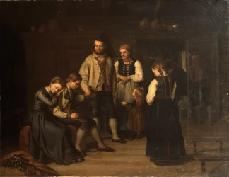 Alltagsleben in einem Bauernwohnzimmer