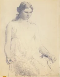 Studie einer jungen Frau