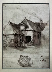 Hütte mit Weidenkorb, späte 16. bis frühe 17. Jahrhundert