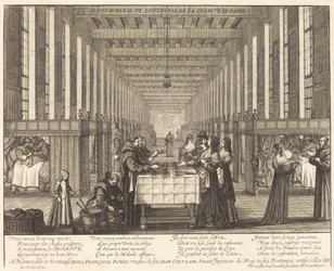 Die Krankenstation des Krankenhauses der Barmherzigkeit in Paris