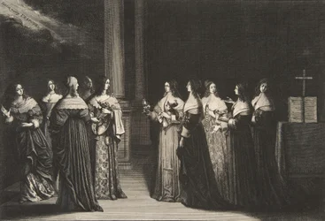 Die klugen Jungfrauen verweigern den törichten Jungfrauen Öl, ca. 1635