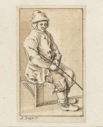 Sitzender Mann