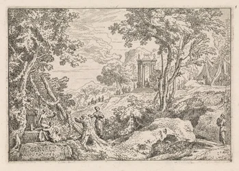 Landschaft mit Tempel