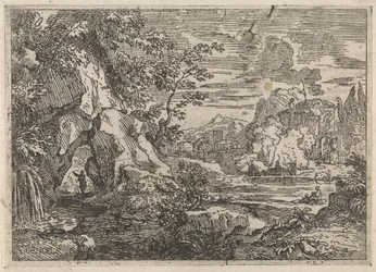 Weg durch einen Felsen (Arkadische Landschaften)