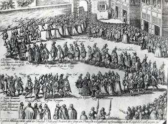 Prozession zur Hochzeit von Friedrich V., Kurfürst von der Pfalz und Prinzessin Elisabeth, ca. 1613