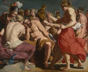 Jupiter wird von Venus getadelt, ca. 1612-1613