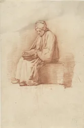 Sitzende Frau