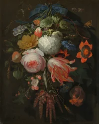 Ein hängender Blumenstrauß, wahrscheinlich 1665-1670