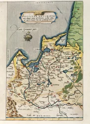 Karte von Preußen, aus Theatrum Orbis Terrarum von Abraham Ortelius