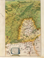 Karte von Vermandois, aus Theatrum Orbis Terrarum von Abraham Ortelius
