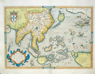 Karte der Indies, aus Theatrum Orbis Terrarum von Abraham Ortelius