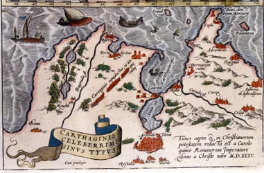 Tunis - Atlas von Abraham Ortelius, Antwerpen