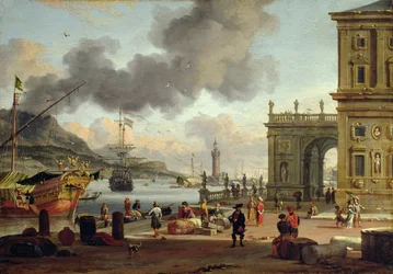 Eine mediterrane Hafenszene