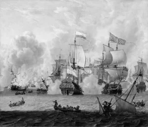 Begegnung der englischen und der niederländischen Flotte bei La Hogue am 29. Mai 1692