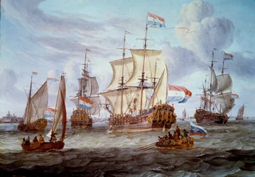 Die Fregatte Peter und Paul im Hafen von Amsterdam, 17. Jahrhundert, Amsterdam, Schifffahrtsmuseum
