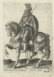 Französischer Edelmann zu Pferd