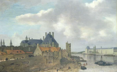 Nevers Hotel und der Louvre-Palast, 1637