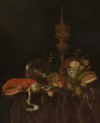 Stillleben mit Hummer und Früchten, wahrscheinlich frühe 1650er