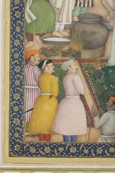 (Detail) aus Kaiser Jahangir mit Heiligen Männern in einem Garten, ca. 1615