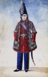 Porträt des jungen Nasr al-Din Shah, ca. 1845-6