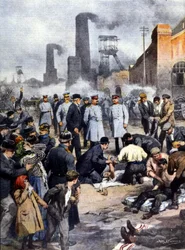 120 Bergleute starben bei einem Grubenbrand in Westfalen