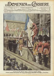 Beim Konzert der Alliierten in der Piazza del Duomo in Mailand