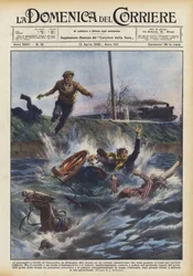 Am Bahnübergang von Cesenatico in der Romagna warteten zwei Frauen in einer Kutsche