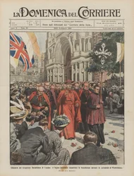 Schließung des Eucharistischen Kongresses in London, der päpstliche Legat erteilt den Segen