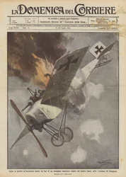 Wie ein Luftangriff bestraft wurde, das Ende eines österreichischen Flugzeugs, das von unserem Feuer getroffen wurde