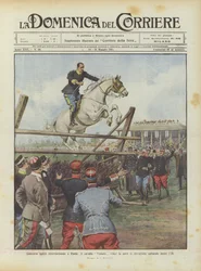 Internationales Reitturnier in Rom, das Pferd Vissuto gewinnt den Hochsprungwettbewerb mit 2,20 Metern