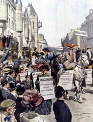 Demonstrationen in London im September 1908