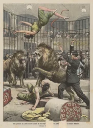 Zwei abgestürzte Varieté-Turnerinnen