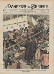 Auswanderer nach Argentinien gezwungen, das Schiff in Genua wegen des Streiks der Besatzung zu verlassen