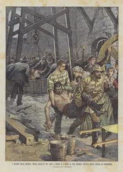 Die Dramen der Minen, Arbeiter nach 5 Tagen und 5 Nächten lebend aus einer eingestürzten Mine gerettet