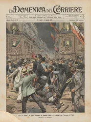 Die Fälle von Sizilien, der schwere Tumult an den Quattro Canti in Palermo wegen der Verhaftung von Nasi