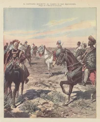 Hauptmann Mozzetti im Lager von Ras Makonnen