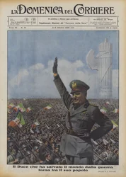 Der Duce, der die Welt vor dem Krieg gerettet hat, kehrt zu seinem Volk zurück