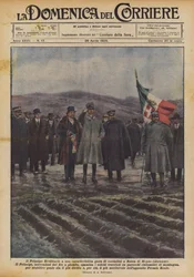 Der Kronprinz bei einem charakteristischen Bauernwettbewerb in Rocca di Mezzo (Abruzzen)