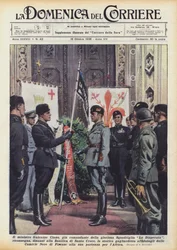 Der Minister Galeazzo Ciano, ehemaliger Kommandant der glorreichen Staffel La Disperata, übergibt ?