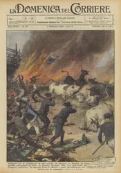 Empört über die Aussetzung eines Stierkampfes in Almagro, Spanien, setzten die Zuschauer Feuer?