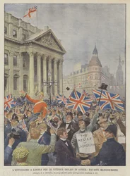 Die Begeisterung in London für die englischen Siege in Afrika, vor dem Mansion-House