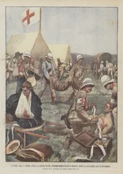 Das Werk des Roten Kreuzes am Modder-River, Grenze des Oranje-Freistaats, nach der Schlacht vom 28. November