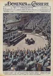 Die Kammer, in grau-grün, feiert die Gründung des Imperiums